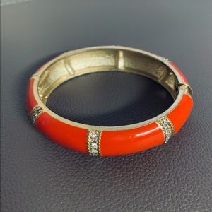 J. Crew red enamel bangle bracelet